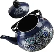 ibasenice Enamel Tea Kettle Retro Design Durable Stovetop Kettle for Boiling Water and Making Tea Comfortable Scalding Handle for Camping and Outdoor Use