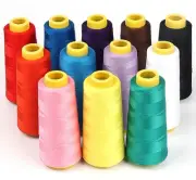 12 X 1500M Overlock Sewing Thread Polyester Thread Assorted Colors Yard Spool...