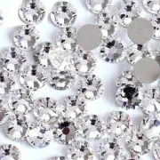 144 Pieces SS40 / 8Mm Clear Crystal Flat Back Brilliant round Rhinestones Glass