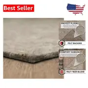 9' x 12' Felt Rug Pad – 1/2 Inch Thick Cushion for All Floors, Machine Washable