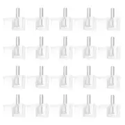 20 Pcs Support Nail Shelf Pegs Transparent Supports