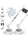 Electric Spin Scrubber 2 Speeds, 4 Brush Heads & Extension Arm