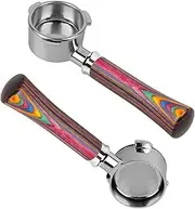 [IKAPE] Coffee Products, 54mm Bottomless Naked Portafilter Compatible with 54mm Breville Barista Series BES870/878/880 Machine & Solis Barista Machines (Included 16g Capacity Filter Basket) (Colorful)