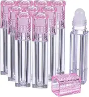 ELAYARD 10pcs Roller Bottles for Essential Oils and Lip Gloss Refillable Portable Containers Precise Control for Travel and Daily Use