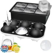 ROTTAY Ice Cube Trays (Set of 2), Sphere Ice Ball Maker with Lid and Large Sq