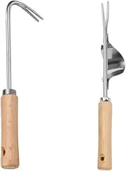 GYWHOOFT Weed Puller Tool,2 Pcs Garden Weeder, Manual Hand Weeder, The Perfect Lightweight Easy to Use Weed Puller Tool for Garden, Tool Home Tools Household Stainless Steel Hoe