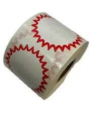 2” Starburst Thermal Direct RED Border Colored Labels Stickers One roll of 500