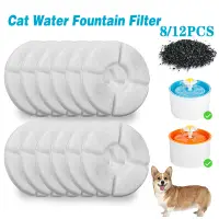 在飛比找蝦皮購物優惠-8/12pcs Cat Water Fountain Fil