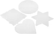 OFFIGAM 4pcs Transparent Geometric Templates for Bean Stencils Enhance Creativity and Spatial Skills with Safe Educational for Home Schools and Kindergartens