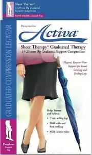 Activa Sheer Therapy Pantyhose Control Top 15-20mmHg (Nude) Size B