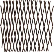 16x8 Inch Rustic Wooden Garden Trellis, Expandable Lattice Fence for Climbing Plants, Pet & Dog, DIY Wall/Window/Staircase Decor