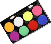Face Paint Kit 8 Bold Bright Colors Palette Long-lasting Body Makeup Cream Safe for Children Great for Parties Costumes