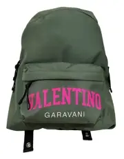 NEW Valentino Garavani University Nylon Backpack Green/Pink $1490 FREE Shipping