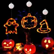 Paquete de 3 luces decorativas para ventanas de Halloween con ventosas