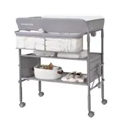 Baby Changing Table with Wheels, Maydolly Portable Foldable Changing Table, W...