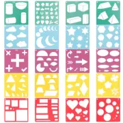 20 Sheets Handmade DIY Washable Stencils Special Patterns Child