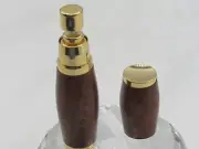 RARE - GORGEOUS HIGH QUALITY HANDMADE BIRDSEYE REDWOOD PERFUME ATOMIZER