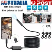 5M HD Endoscope Borescope Snake Inspection Camera IP68 Waterproof For IOS iPhone