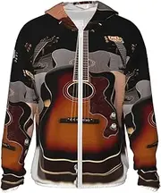 [LHBWCVN] UPF 50+ Light Jacket Full Zip Sun Protection Hoodie for Women Men Long Sleeve Guitar Sun Shirts