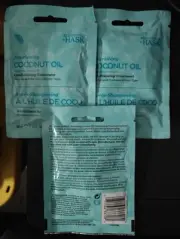 Lot of 3 HASK Nourishing COCONUT OIL Hair Conditioning Treatments 1oz each