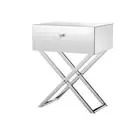 Artiss Mirrored Bedside Table Drawers Side Tables Storage Nightstand Silver MOCO