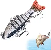 Bass Fishing Lures - Multi-Jointed Fish Swimbaits with Hook | Colorful Angling Tackle, Slow Sinking Bait for All Water Layers