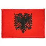 【A-ONE 匯旺】阿爾巴尼亞 國旗背膠布貼 熨燙燙貼 熱燙貼章 背膠燙貼 刺繡補丁貼 布藝布標貼