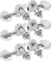 Guitar Locking Tuners Head Knobs Tuning Pegs High Performance Stable for Electric Guitar Accessories (Silver)