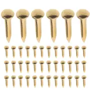200 Pcs Brass Nails Beads Short Black Press on Mini Flathead Screwdriver