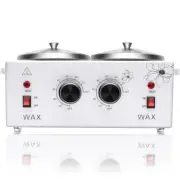 Double Wax Warmer Professional Faster Melted Wax Beads Hair Removal SPA Salon
