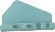 2PCS Traceless Wall Phone Holder with Hooks Multifunctional Charging Stand for Bathroom Living Room Non Slip Adhesive Design Space Saving Organizer Blue