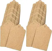 Shipping Tags, 100Pcs 1.18x1.97 Kraft Paper Gift Tags, Decorative Blank for Labeling, Writable Merchandise, Display for Product Jewelry Clothing, Clothing