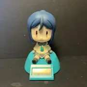 Solar Powered Dancing Bobble Head Toy - From Japan Anime Girl With Blue Hair