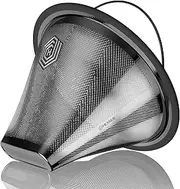 [HEXNUB] Reusable #4 Coffee Filter for Technivorm Moccamaster KBGV, KBT - Stainless Steel Mesh, Durable Metal Filter for sustainable Brewing