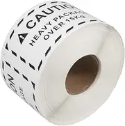 BUGUUYO Heavy Load Warning Stickers Compatible Sticky Tape Fluorescent Caution Labels for Shipping Boxes