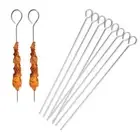 20pcs 20/25/30cm Stainless Steel Barbecue Skewer Reusable BBQ Skewers Outdoor