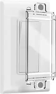 Magnetic Switch Covers, ILIVABLE Light Switch and Outlet Cover for Flat Modern Switches, Not Child Proof (Clear, 8 Pack)