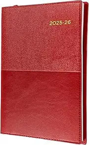 Collins Vanessa - A5 Week to View Financial Year 2025-2026 Diary/Planner - Red
