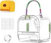 Parakeet Bird Cage, House with Easy Clean Pull Out Tray, Portable Bird Supplies Nesting Home, Sturdy & Convenient Design, Ideal for Parakeets and Lovebirds, 7.2 x 7.2 x 6.69 inches
