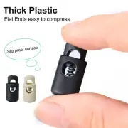 20pcs Plastic Spring Cord Locks Single Hole End Stoppers Fastener Slider
