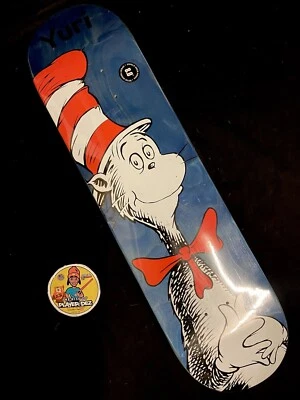 RARE Cat in the Hat Yuri 8” Almost Dr. Seuss Rodney Mullen Skateboard Deck