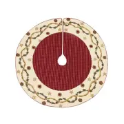 Holly Berry & Jewels Tree Needlepoint Tree Skirt