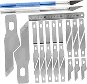 Hohopeti Sturdy Knife Set 6pc Hobby Kit for Arts Crafts Stencil Cutting Wood Plastic Paper Leather