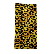 Yellow Leopard Pattern Beach Towels