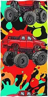 RPLIFE Cool Monster Trucks Beach Towel, Sand Free Beach Towel