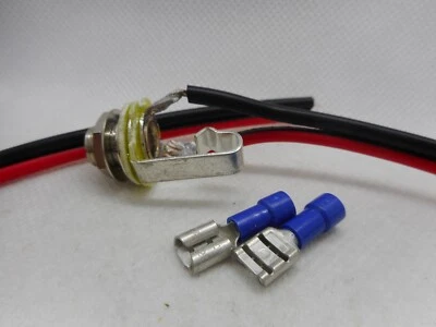 1/4" Jack W/20" OF Pre-Soldered 14GA Speaker Wire & 2 Crimp On Terminals