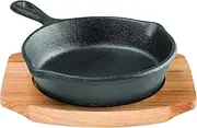 Pyrolux Pyrocast Skillet, 10 cm with Maple Tray Black