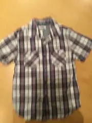 PUMPKIN PATCH BOYS SHIRT SHORT SLEEVE CHECKED SIZE 9 BNWT