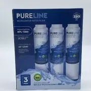 3 Pack PureLine Refrigerator Water Filter Model PL-1300-S Fits GE GSWF