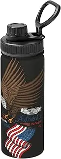 USA Patriotic Eagle with American Flag Camping Hiking Hydration Flask,Stainless Steel Outdoor Water Bottle,Double Walled Insulated